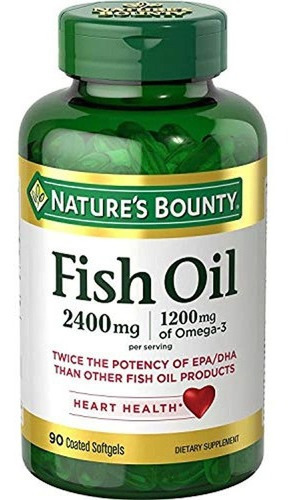 Nature`s Bounty Fish 2400 Mg Oilsoftgels 90 Ea (paquete De 2