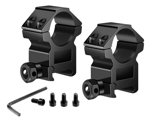 2 Alcance Monturas 11mm Bajo Anilletas Riel Picatinny Rifles