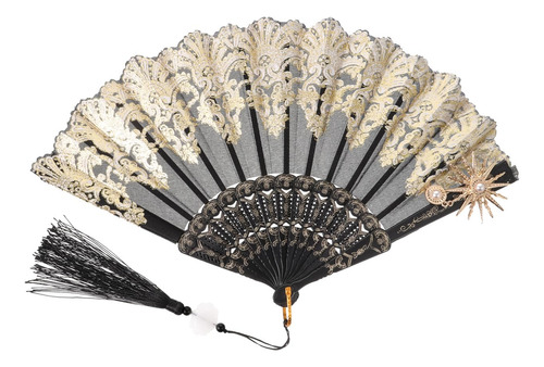 Abanico De Mano Plegable, Elegante Vintage Abanico