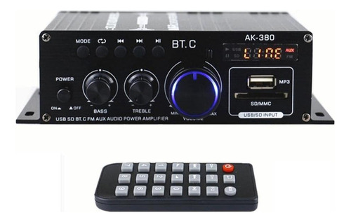 Amplificador De Audio Bluetooth Receptor 400w Fm Usb Karaoke