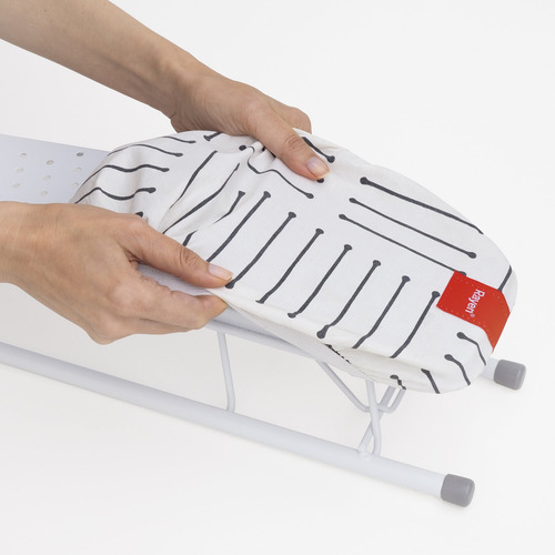 Funda Para Tabla De Planchar Elástica Universal 24 X 8 Blanc Blanco Con Rayas Negras Talle