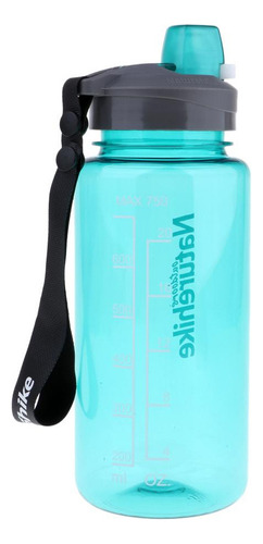 Botella De Agua Deportiva Con Boquilla Verde Y Azul De 750