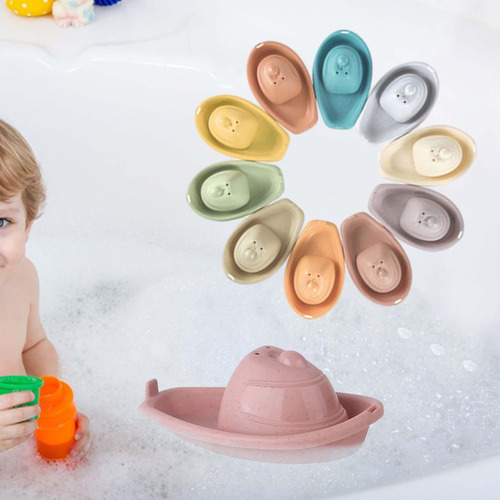 Nuevo 10 Piezas De Juguete De Barco De Baño For Bebé,