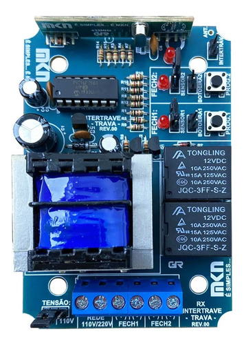 Receptor Controle Remoto Duplo Canal Fecho Fechadura