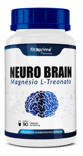 Neuro Brain Magnesio L-treonato 500mg 90cps Fitoprime Sabor Neutro