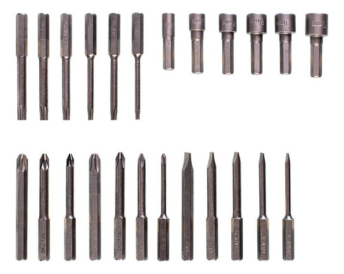 Set Bulit De Puntas Y Tubos Largos 24 Piezas Cromo Vanadio