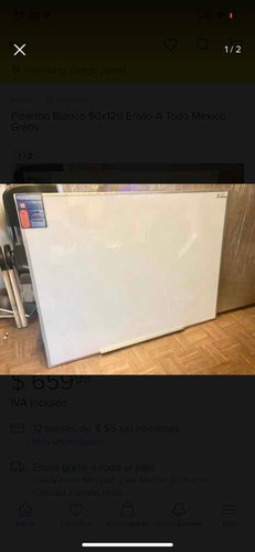 Imagen 6 de 7 de 60x90 Pizarron Pintarron Blanco Plumones Envío Incluido