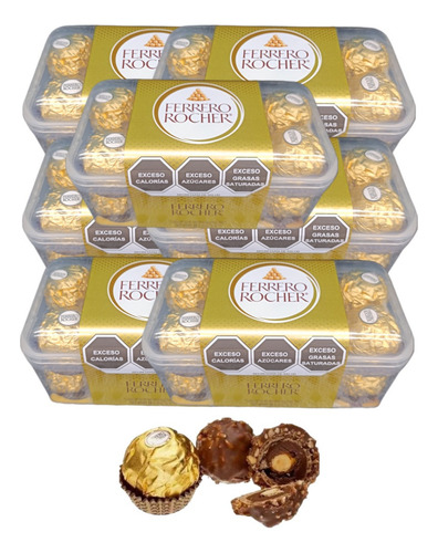 Chocolate Ferrero Rocher 3 Caja 16pz C/u Total 48pz
