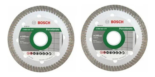 Kit 2 Disco Diamantado 4.3/8 Turbo Pro Porcelanato Bosch