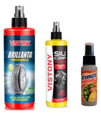 Kit De Brillo Y Aromatizador De Auto 3 En 1 Vistony