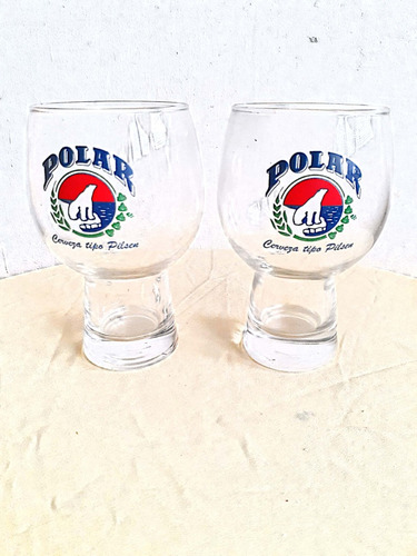 2 Bellas Copas Cerveza Polar (boca Ancha)