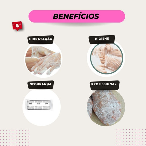 Luvas Práticas Com Emoliente Para Cutícula - 50 Pares