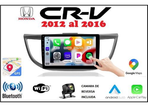 Estereos De Pantalla Para Honda Crv 2012-2016 Con Carplay