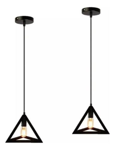 Lámpara Triangulo Vintage Kh-813 Minimalista 2 Piezas