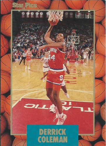 Barajita Derrick Coleman Star Pics 1990 #43 Syracuse Orange