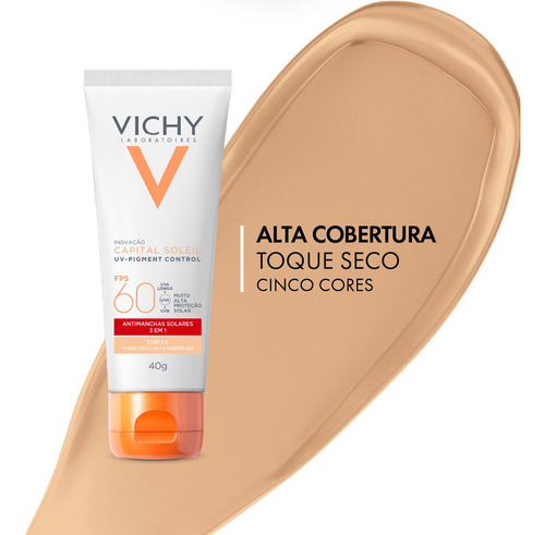 Protetor Solar Facial Uv Pigment Control 1.0 F60 40g Vichy