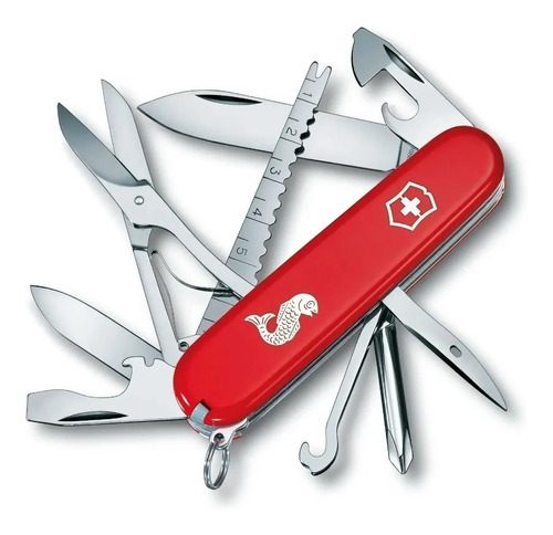 Cortaplumas Victorinox Fisherman Suiza 17 Usos 23132 Navajas Color Rojo