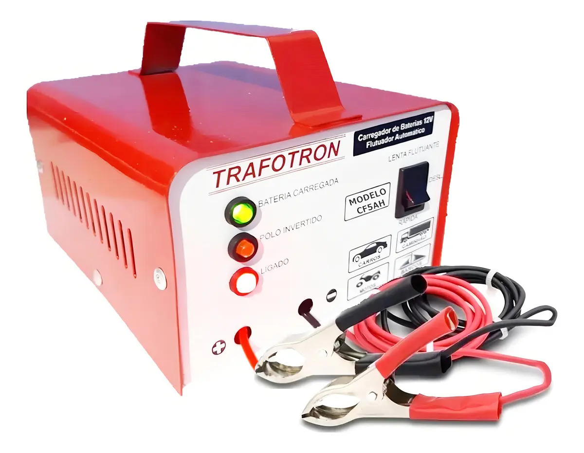 Carregador Bateria Automotiva Carro Moto 12v 5ah Flutuante