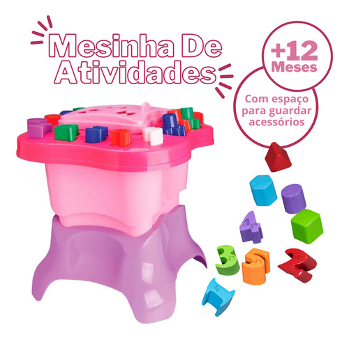 Brinquedos Baby Land Mesinha Infantil Pedagógica Criativa 