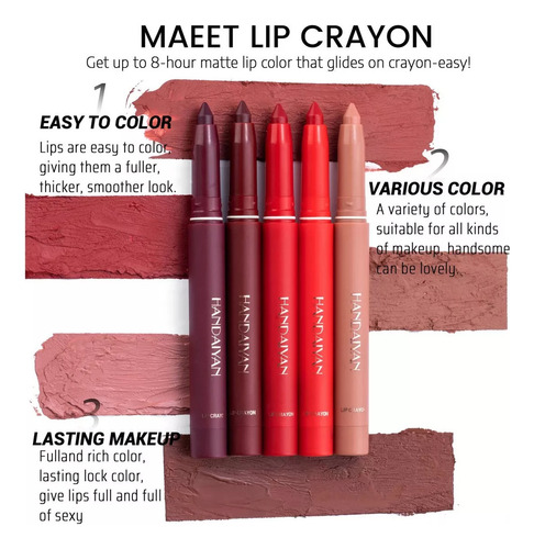 Delineador De Labios Handaiyan Antiadherente Copo Terno Rota