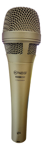 Krieg Khm-850 Microfono Cond.prof.p/voz C/estuche Color Dorado