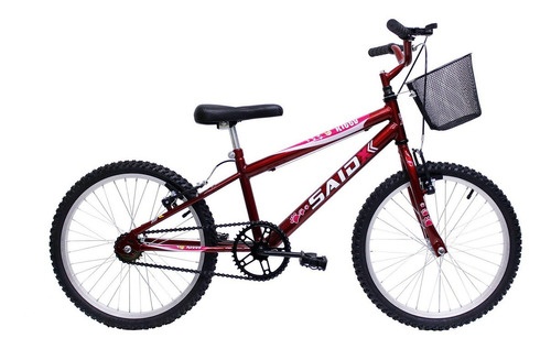 Bicicleta Aro 20 Infantil Feminina Cesta+capacete De Brinde