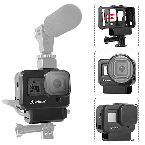 Artman Hero 8 Vlogging Case Compatible Gopro Hero 8 Bla...