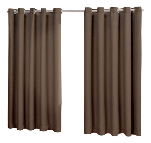 Cortina Corta Sol Blecaut Blekaut Blackout Casa 1,80x1,60 Cor Tabaco