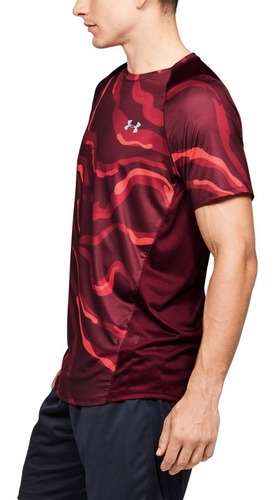 Playera Manga Corta Under Armour Caballeros Vino 1353134-61