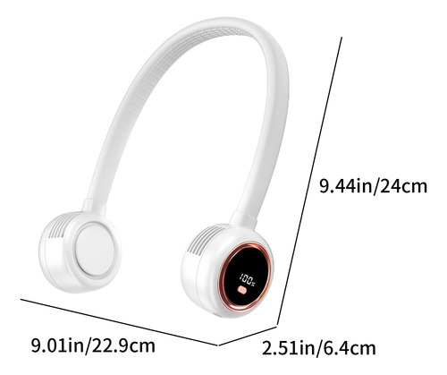 Miniventilador Digital Turbo Para Colgar En El Cuello, Carga
