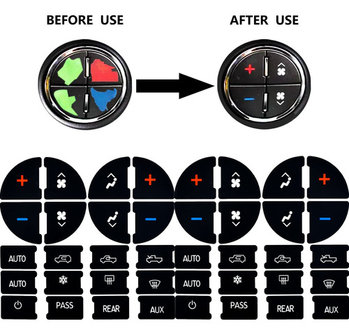 Kit De Reparación Ac Dash Button, 2 Paquetes, Para Vehículos