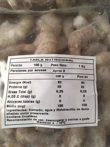 Pack 2 Kilos Camarones Jumbo 36/40 Extragrande+vino Chardony