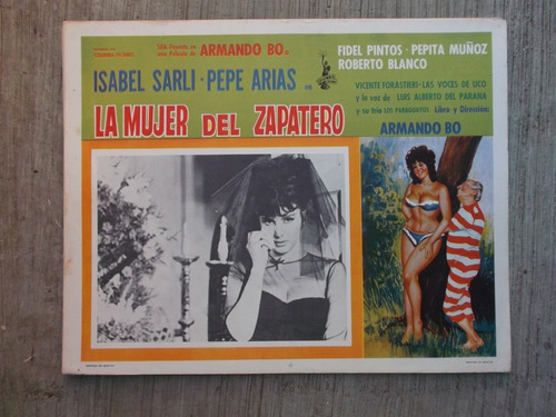 Antiguo Cartel De Cine Pepe Arias En La Mujer Del Zapatero!