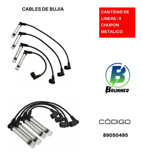 Cables De Bujias Fiat Palio 1.3 1997-2000