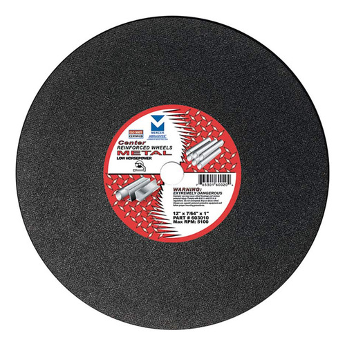 Ruedas De Corte Para Metal Mercer Industries 603010, 12 PuLG