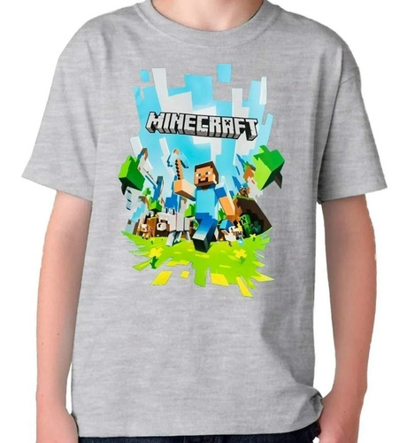 Camiseta Remera Algodón Minecraft 