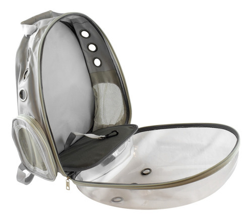 Fancy Pets Mochila Transparente Para Perros Gatos Gris