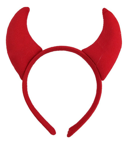 Diadema Con Orejas De Diablo - Negro Rojo