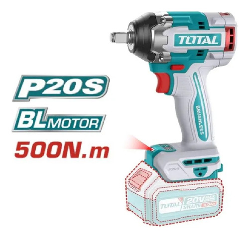 Llave De Impacto Brushles Tiwli20501 Total 500nm Sin Bateria