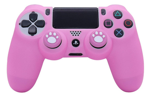 Protector De Silicona Rosa Para Controlador Ps4 Slim Y Pro