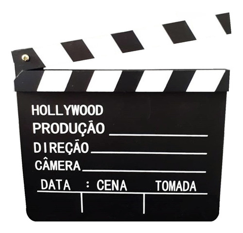 Claquete De Cinema P/ Hollywood Decoracao 28cm X 30cm Grande