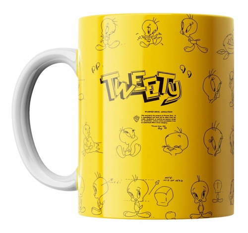 Taza Aaa De Piolin - Tweety - Looney Tunes Calidad Premium Blanco