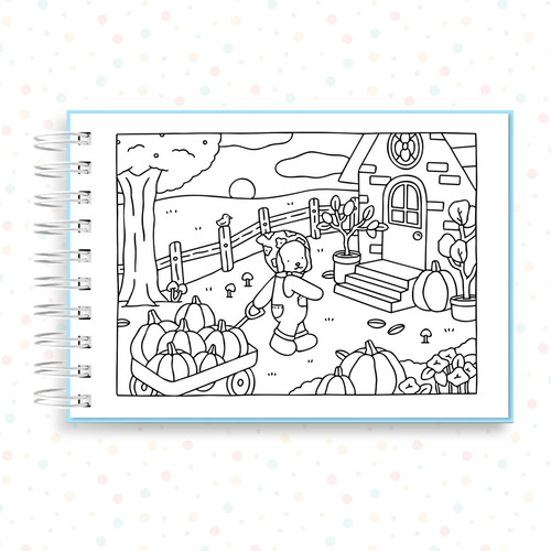 Livro Colorir Bobbie Goods Ursinho 50 Folhas Com 50 Desenho Azul-celeste