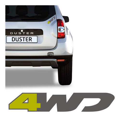 Adesivo 4wd Renault Duster Techroad Ii Emblema Da Mala