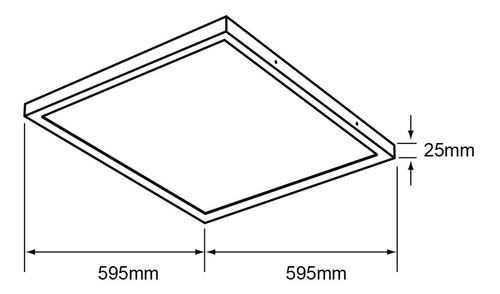 Imagen 6 de 7 de Lámpara Led 60x60 Blanco, 32w, Luz Neutra, Interior Oficina
