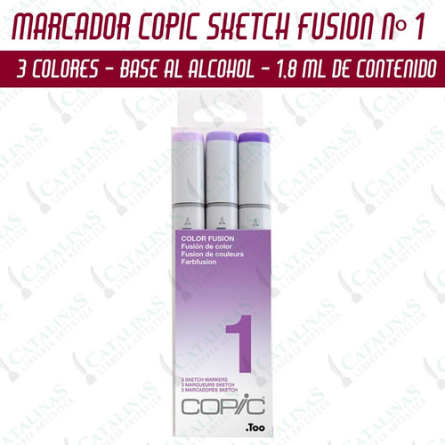 Copic Sketch Color Fusion X 3 Kit Nº 1 - Estuche Microcentro