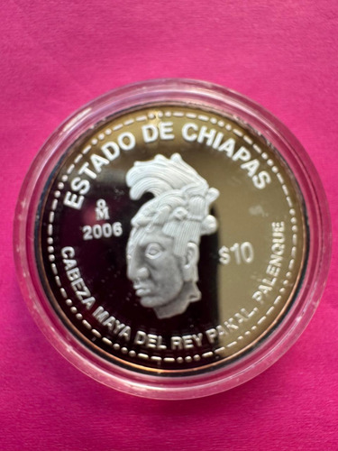 Moneda De Una Onza De Plata Estado De Chiapas (Usado)