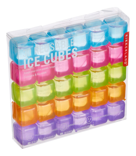 Cubitos De Hielo, Plástico, Colores Surtidos, 16,3 X 2,8 X