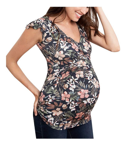 Ropa De Maternidad De Otoño A Rayas Embarazadas Blusa