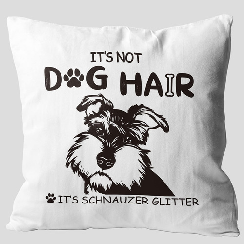 Its Not Dog Hair Its Schnauzer Fundas De Almohada Con Purp